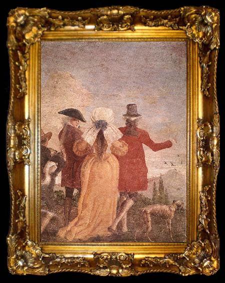framed  TIEPOLO, Giovanni Domenico The Promenade art, ta009-2